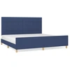 Image de vidaXL Cadre de lit sans matelas bleu 200x200 cm Tissu