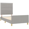 Image de vidaXL Cadre de lit sans matelas gris clair 80x200 cm Tissu
