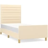 Image de vidaXL Cadre de lit sans matelas Crème 80x200 cm Tissu