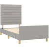 Image de vidaXL Cadre de lit sans matelas gris clair 90x190 cm Tissu
