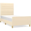 Image de vidaXL Cadre de lit sans matelas bleu 90x190 cm Tissu