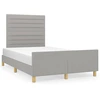Image de vidaXL Cadre de lit sans matelas gris clair 120x200 cm Tissu