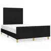 Image de vidaXL Cadre de lit sans matelas noir 120x200 cm Tissu