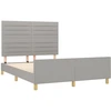 Image de vidaXL Cadre de lit sans matelas gris clair 140x200 cm Tissu