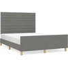 Image de vidaXL Cadre de lit sans matelas gris foncé 140x200 cm Tissu