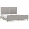 Image de vidaXL Cadre de lit sans matelas gris clair 180x200 cm Tissu