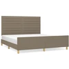 Image de vidaXL Cadre de lit sans matelas Taupe 180x200 cm Tissu