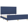 Image de vidaXL Cadre de lit sans matelas bleu 180x200 cm Tissu