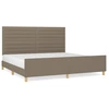 Image de vidaXL Cadre de lit sans matelas Taupe 200x200 cm Tissu