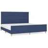 Image de vidaXL Cadre de lit sans matelas bleu 200x200 cm Tissu