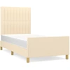 Image de vidaXL Cadre de lit sans matelas Crème 80x200 cm Tissu