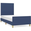 Image de vidaXL Cadre de lit sans matelas bleu 80x200 cm Tissu