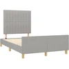 Image de vidaXL Cadre de lit sans matelas gris clair 120x200 cm Tissu