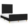 Image de vidaXL Cadre de lit sans matelas noir 120x200 cm Tissu