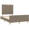 Image de vidaXL Cadre de lit sans matelas Taupe 120x200 cm Tissu