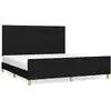 Image de vidaXL Cadre de lit sans matelas noir 160x200 cm Tissu