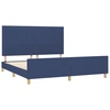 Image de vidaXL Cadre de lit sans matelas bleu 160x200 cm Tissu