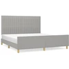 Image de vidaXL Cadre de lit sans matelas gris clair 180x200 cm Tissu