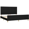 Image de vidaXL Cadre de lit sans matelas noir 180x200 cm Tissu