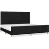 Image de vidaXL Cadre de lit sans matelas noir 200x200 cm Tissu