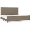 Image de vidaXL Cadre de lit sans matelas Taupe 200x200 cm Tissu
