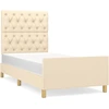 Image de vidaXL Cadre de lit sans matelas Crème 80x200 cm Tissu