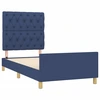 Image de vidaXL Cadre de lit sans matelas bleu 80x200 cm Tissu