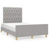 Image de vidaXL Cadre de lit sans matelas gris clair 120x200 cm Tissu