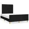 Image de vidaXL Cadre de lit sans matelas noir 120x200 cm Tissu