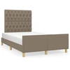 Image de vidaXL Cadre de lit sans matelas Taupe 120x200 cm Tissu