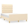 Image de vidaXL Cadre de lit sans matelas Crème 120x200 cm Tissu