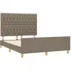 Image de vidaXL Cadre de lit sans matelas Taupe 140x200 cm Tissu