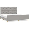 Image de vidaXL Cadre de lit sans matelas gris clair 160x200 cm Tissu