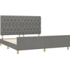 Image de vidaXL Cadre de lit sans matelas gris foncé 160x200 cm Tissu