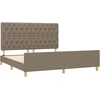 Image de vidaXL Cadre de lit sans matelas Taupe 160x200 cm Tissu