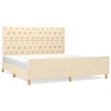 Image de vidaXL Cadre de lit sans matelas Crème 160x200 cm Tissu
