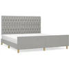 Image de vidaXL Cadre de lit sans matelas gris clair 180x200 cm Tissu