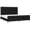 Image de vidaXL Cadre de lit sans matelas noir 180x200 cm Tissu