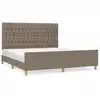 Image de vidaXL Cadre de lit sans matelas Taupe 180x200 cm Tissu