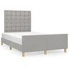 Image de vidaXL Cadre de lit sans matelas gris clair 120x200 cm Tissu