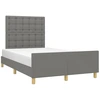 Image de vidaXL Cadre de lit sans matelas gris foncé 120x200 cm Tissu