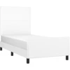 Image de vidaXL Cadre de lit avec tête de lit blanc 80x200 cm similicuir