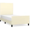 Image de vidaXL Sommier avec tête de lit Crème 80x200 cm Similicuir