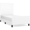Image de vidaXL Cadre de lit avec tête de lit blanc 100x200 cm similicuir