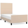 Image de vidaXL Cadre de lit avec tête de lit cappuccino brun 100x200 cm similicuir