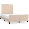 Image de vidaXL Cadre de lit avec tête de lit cappuccino brun 120x200 cm similicuir