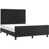 Image de vidaXL Sommier avec tête de lit noir 140x190 cm similicuir