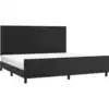 Image de vidaXL Sommier avec tête de lit noir 200x200 cm similicuir