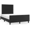 Image de vidaXL Sommier avec tête de lit noir 120x200 cm similicuir