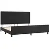 Image de vidaXL Sommier avec tête de lit noir 200x200 cm similicuir
